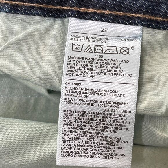 Old Navy Capri Jeans Plus 22 Secret Slim Dark Wash Button Fly High Rise Slouchy - Picture 5 of 12